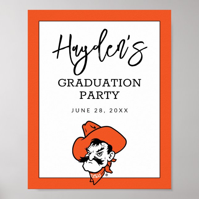 Oklahoma State University | Pistol Pete Face Poster (Front)