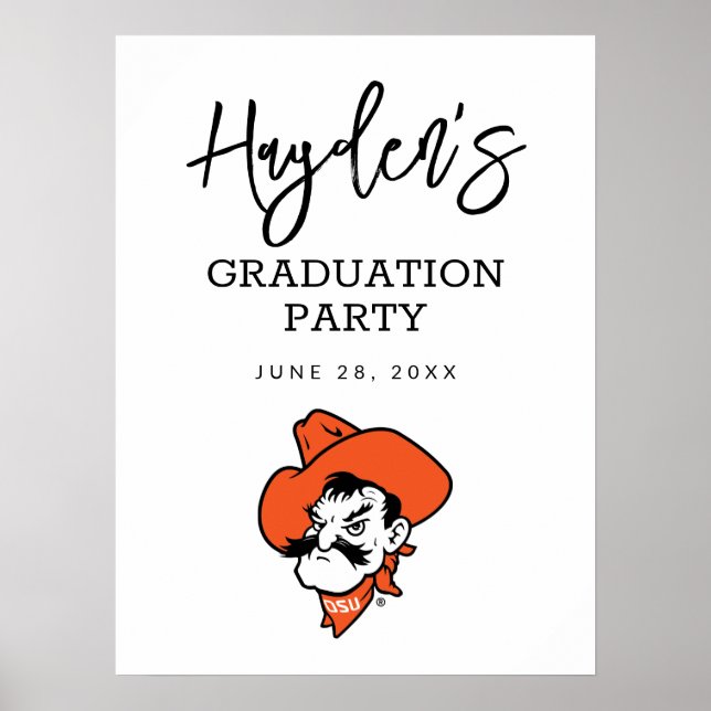 Oklahoma State University | Pistol Pete Face Poster (Front)