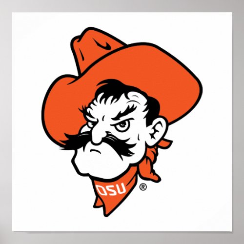 Oklahoma State University  Pistol Pete Face Poster