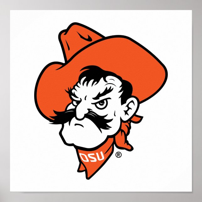 Oklahoma State University | Pistol Pete Face Poster (Front)