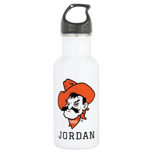 Oklahoma State University  Pistol Pete Face Stainless Steel Water Bottle