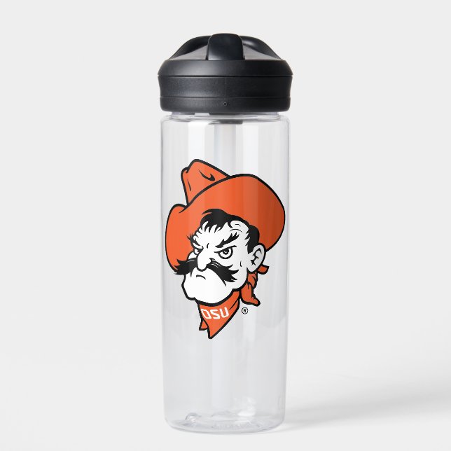 Oklahoma State University | Pistol Pete Face Water Bottle (Front)