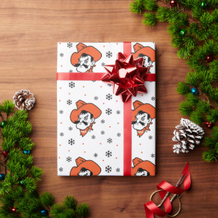 Oklahoma State University   Pistol Pete Face Wrapping Paper