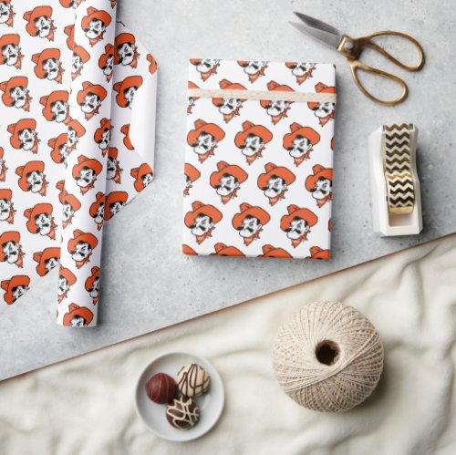 Oklahoma State University  Pistol Pete Face Wrapping Paper