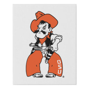Oklahoma State University   Pistol Pete Faux Canvas Print