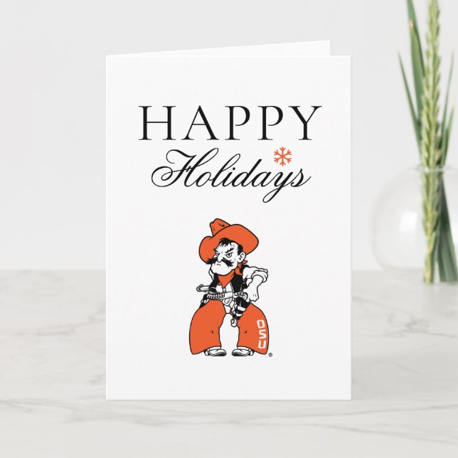 Oklahoma State University | Pistol Pete Holiday Card (Front)
