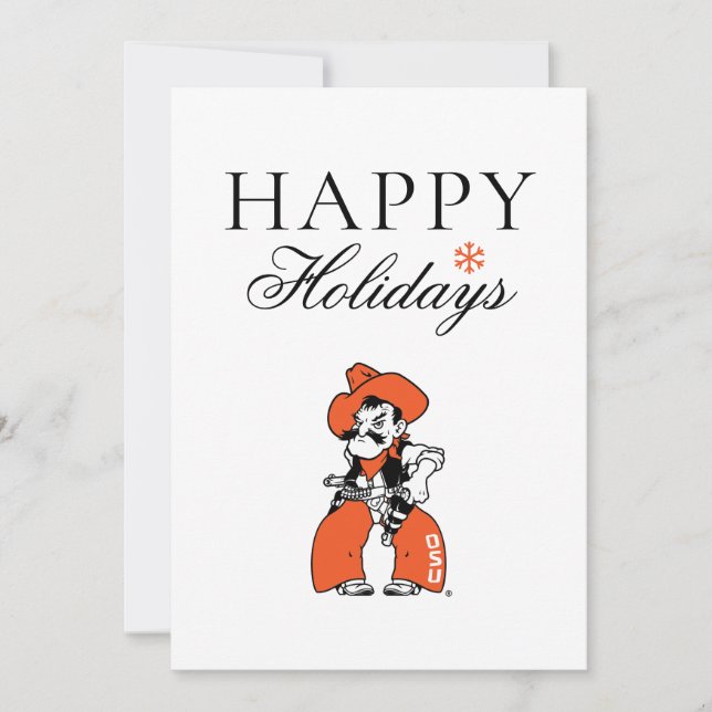 Oklahoma State University | Pistol Pete Holiday Card (Front)