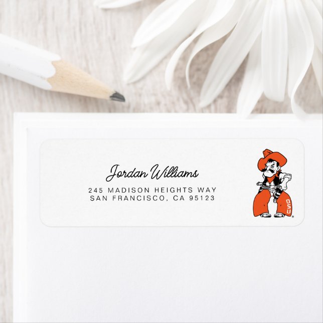 Oklahoma State University | Pistol Pete Label (Insitu)