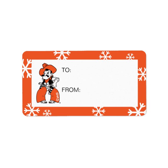 Oklahoma State University | Pistol Pete Label (Front)
