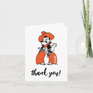 Oklahoma State University   Pistol Pete Letterpress Thank You Card