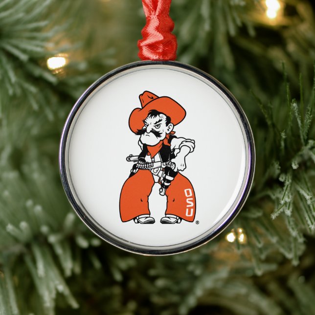 Oklahoma State University | Pistol Pete Metal Ornament (Tree)