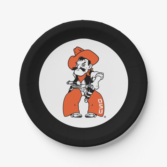 Oklahoma State University | Pistol Pete Paper Plates (Front)