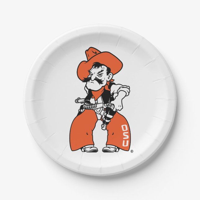 Oklahoma State University | Pistol Pete Paper Plates (Front)