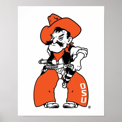 Oklahoma State University  Pistol Pete Poster