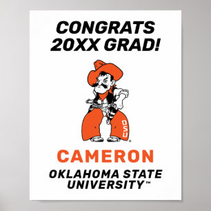 Oklahoma State University Pistol Pete Poster