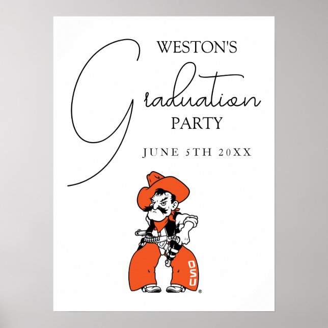 Oklahoma State University | Pistol Pete Poster (Front)