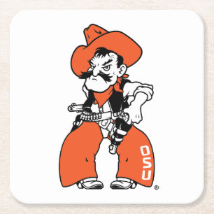Oklahoma State University   Pistol Pete Square Paper Coaster