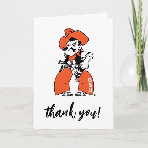 Oklahoma State University  Pistol Pete Thank You Card