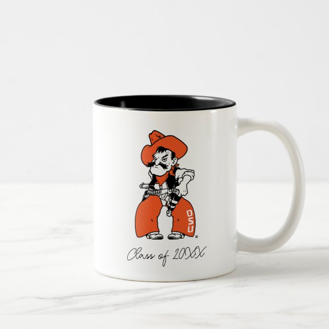 Oklahoma State University | Pistol Pete Two-Tone Coffee Mug (Right)