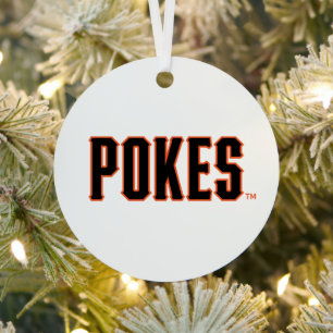 Oklahoma State University Pokes Metal Ornament