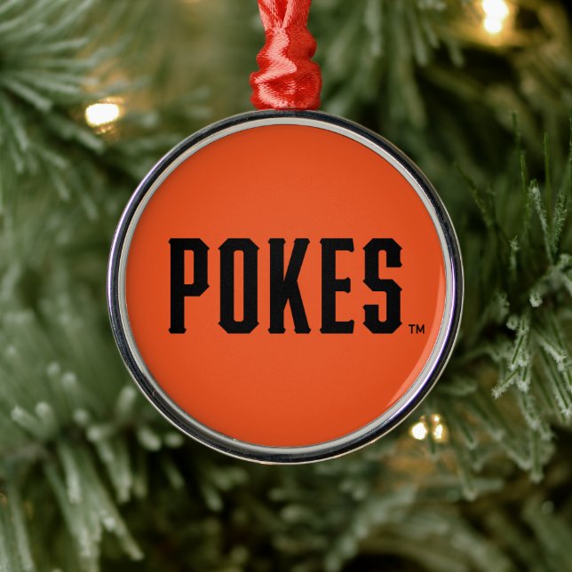 Oklahoma State University | Pokes Metal Ornament (Tree)