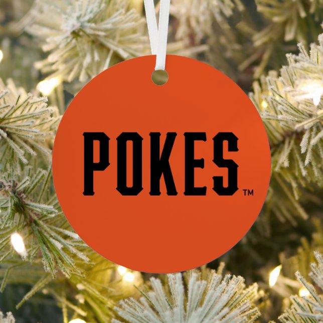 Oklahoma State University | Pokes Metal Ornament (Insitu)