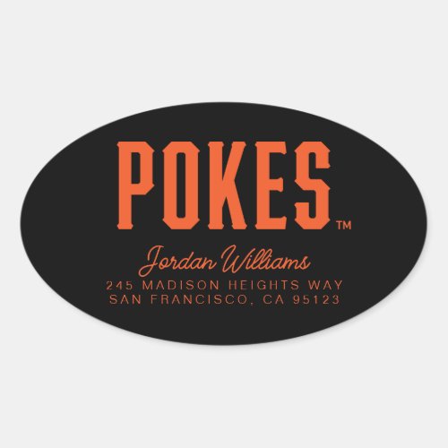 Oklahoma State University  Pokes Oval Sticker