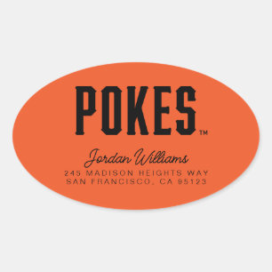 Oklahoma State University Pokes Oval Sticker