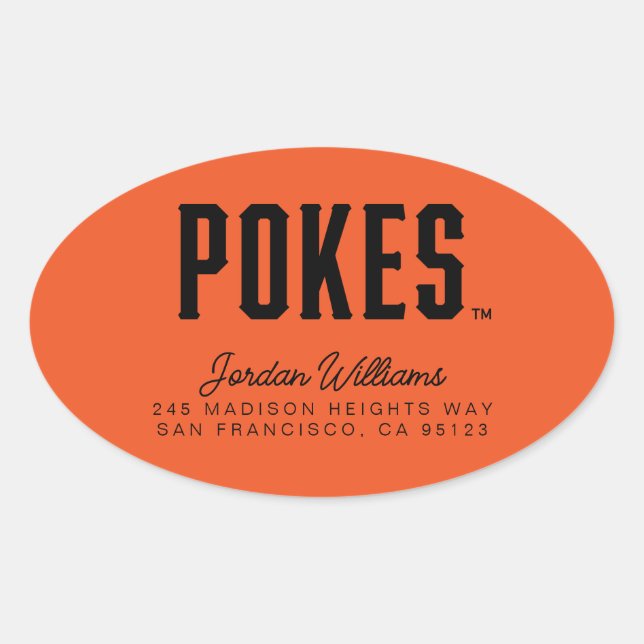 Oklahoma State University | Pokes Oval Sticker (Front)