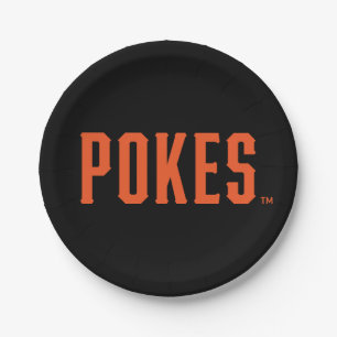 Oklahoma State University Pokes Paper Plates