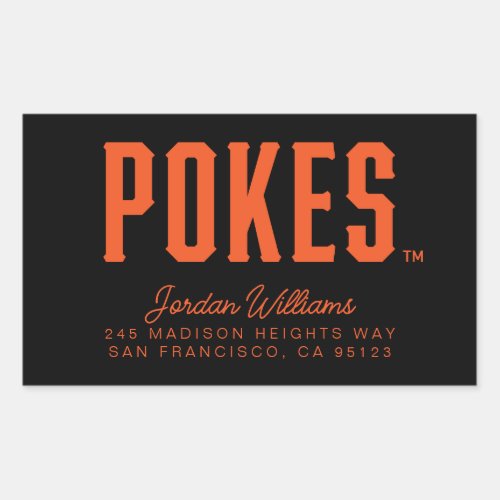 Oklahoma State University  Pokes Rectangular Sticker