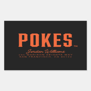 Oklahoma State University Pokes Rectangular Sticker