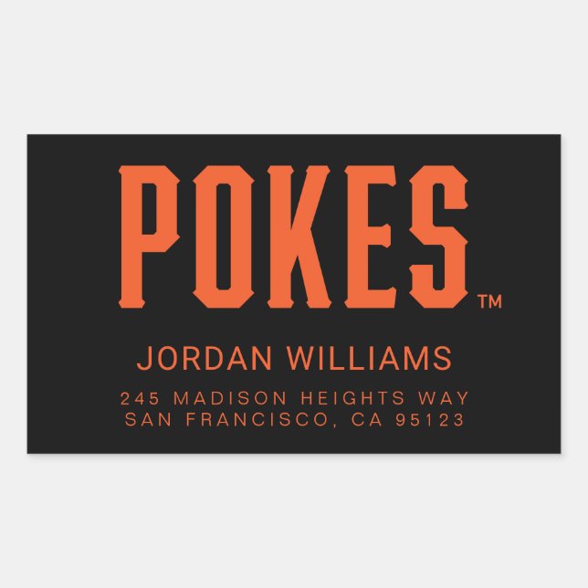 Oklahoma State University | Pokes Rectangular Sticker (Front)
