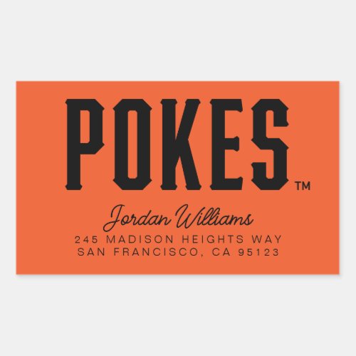 Oklahoma State University  Pokes Rectangular Sticker