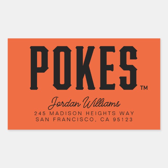Oklahoma State University | Pokes Rectangular Sticker (Front)