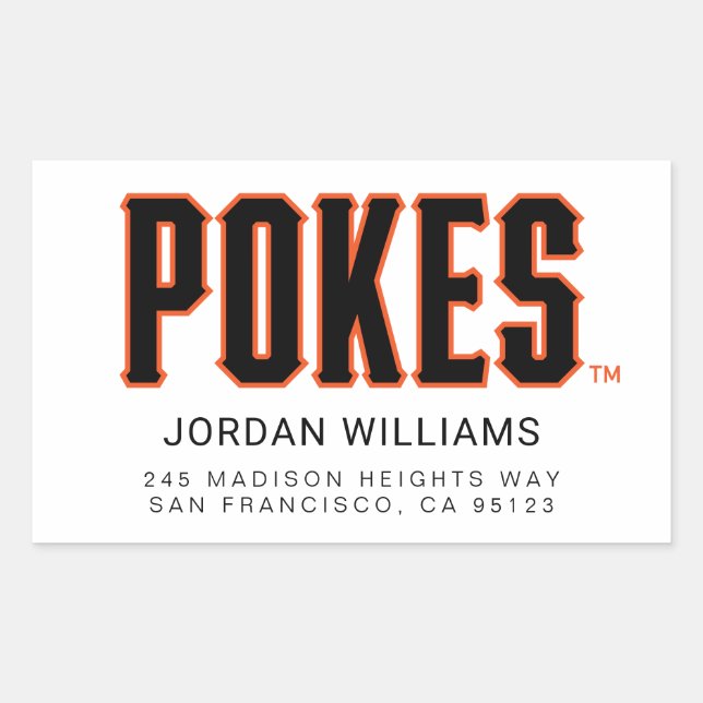 Oklahoma State University | Pokes Rectangular Sticker (Front)