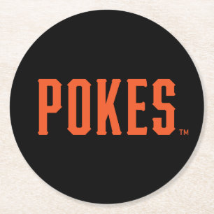 Oklahoma State University Pokes Round Paper Coaster
