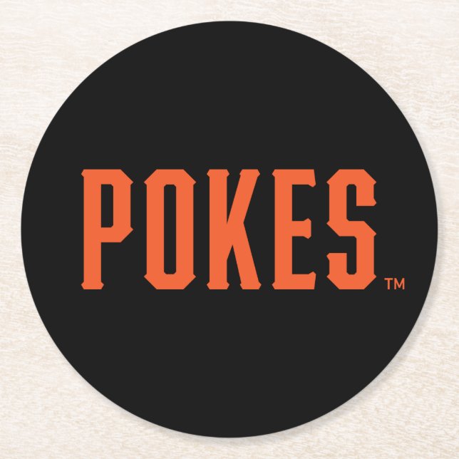 Oklahoma State University | Pokes Round Paper Coaster (Front)
