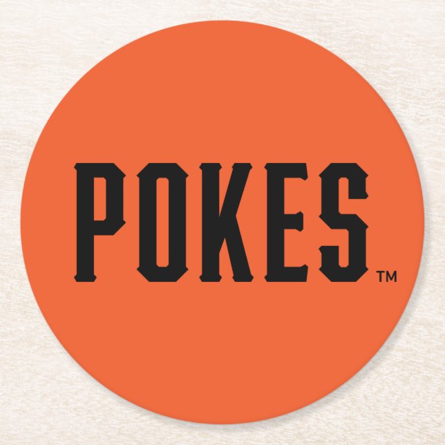Oklahoma State University | Pokes Round Paper Coaster (Front)