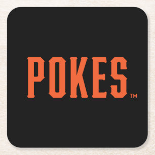 Oklahoma State University   Pokes Square Paper Coaster