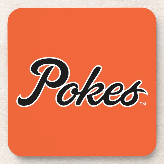 Oklahoma State University | Script Pokes Beverage Coaster (Front)