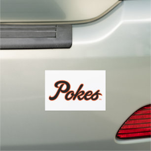 Oklahoma State University   Script Pokes Car Magnet