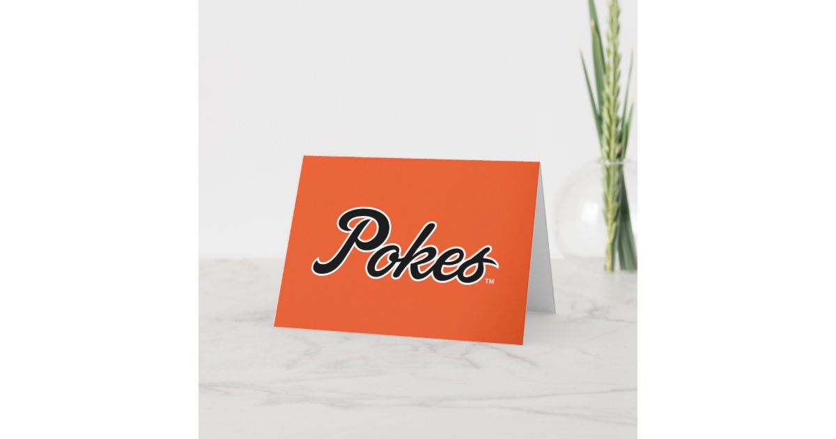 Script Pokes Oklahoma State University | Script Pokes Card | Zazzle