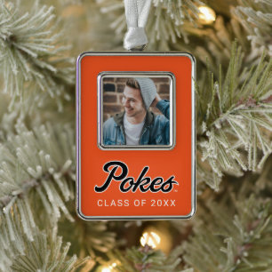 Oklahoma State University   Script Pokes Christmas Ornament
