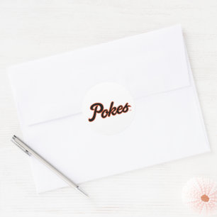 Oklahoma State University   Script Pokes Classic Round Sticker