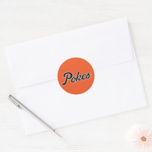 Oklahoma State University Script Pokes Classic Round Sticker