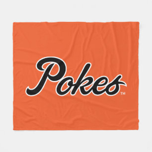 Oklahoma State University   Script Pokes Fleece Blanket