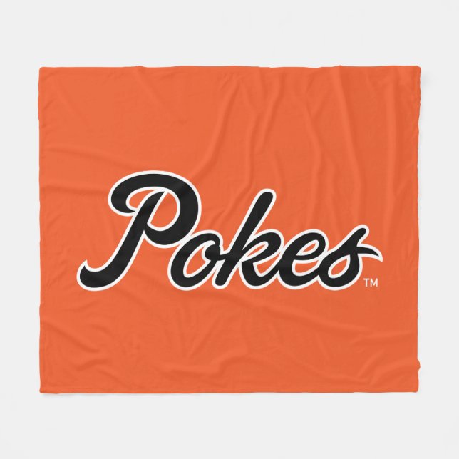 Oklahoma State University | Script Pokes Fleece Blanket (Front (Horizontal))