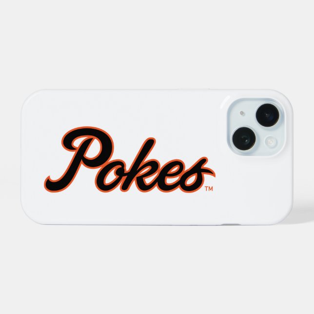 Oklahoma State University | Script Pokes iPhone 15 Case (Back Horizontal)