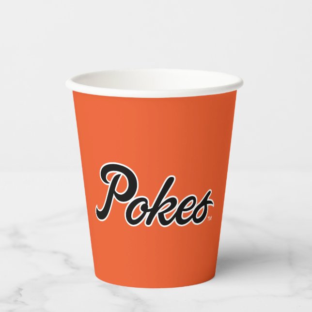 Oklahoma State University | Script Pokes Paper Cups (Front)
